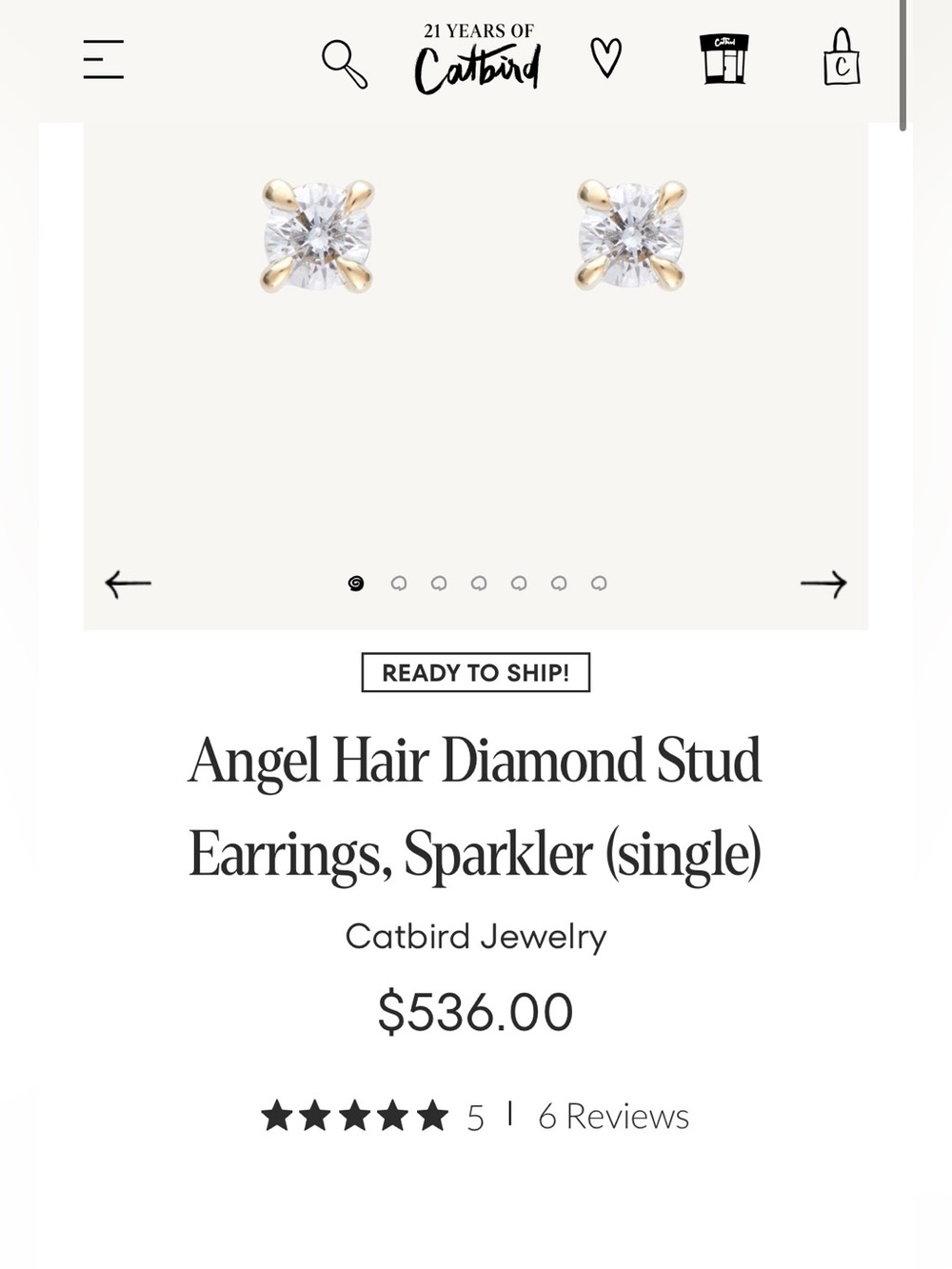 Catbird Angel Hair Diamond Sparkler Stud Earrings in Yellow Gold